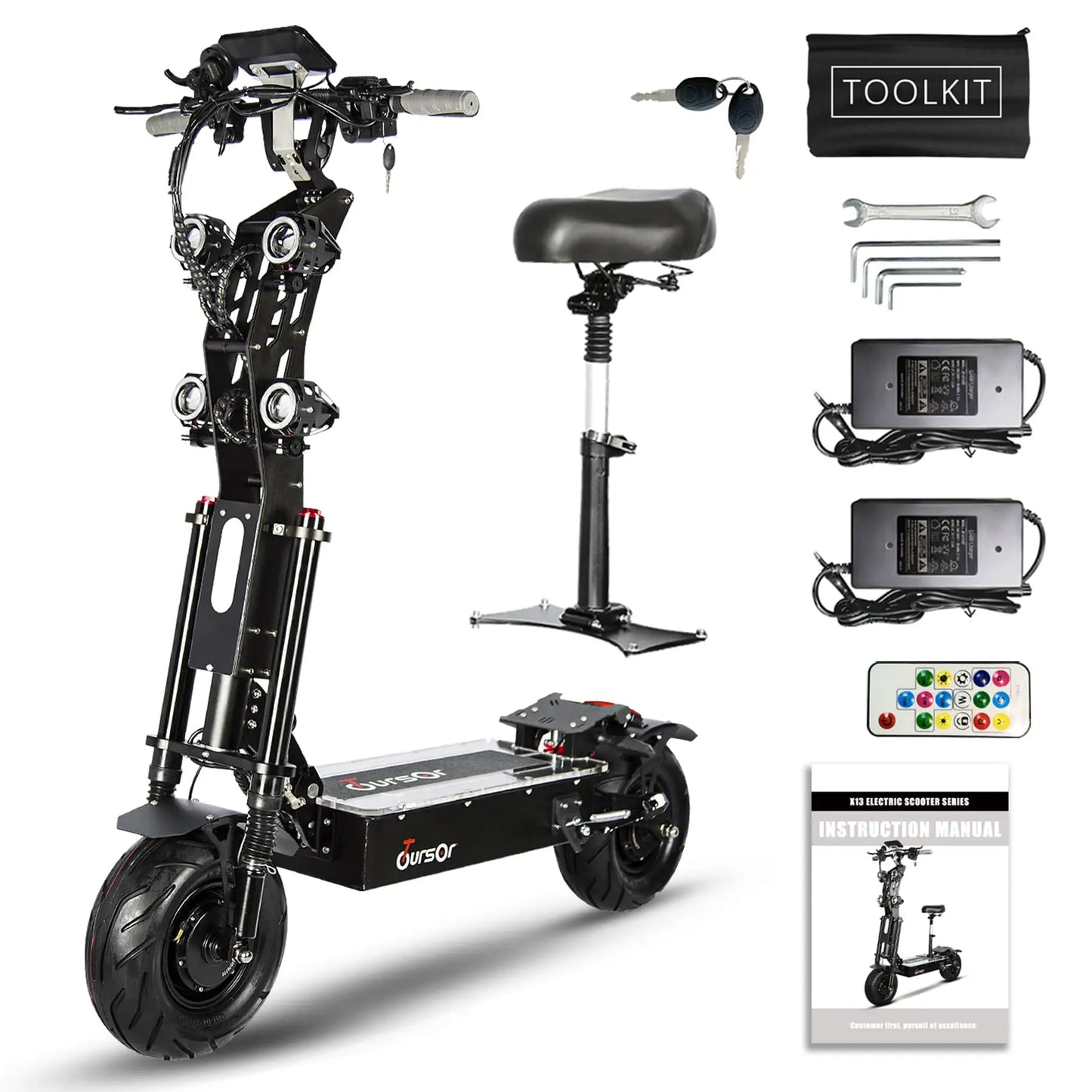P3 10000W Folding Off-road Electric Scooter HWWH E-Scooter HWWHESCOOTER