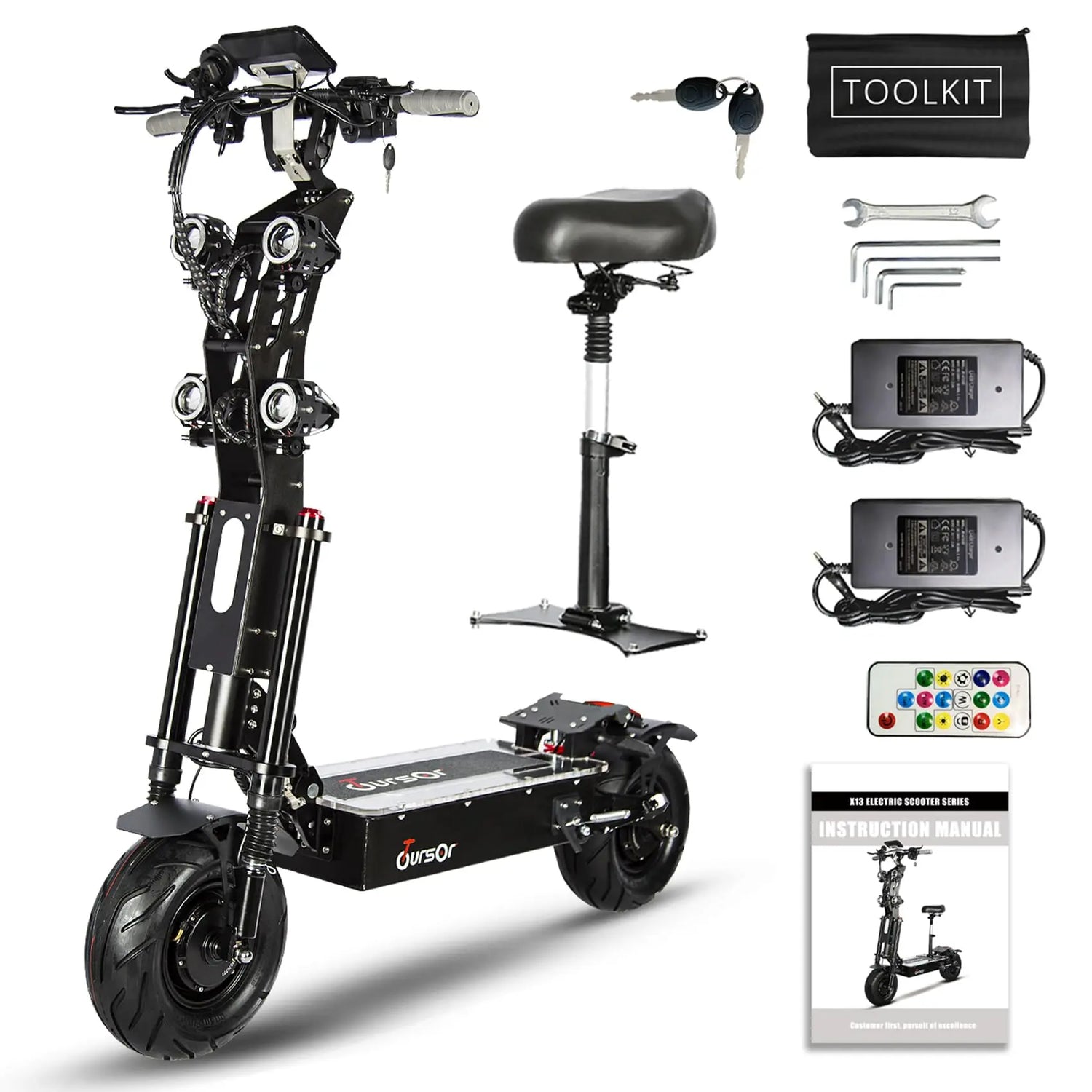 P3 10000W Folding Off-road Electric Scooter HWWH E-Scooter HWWHESCOOTER