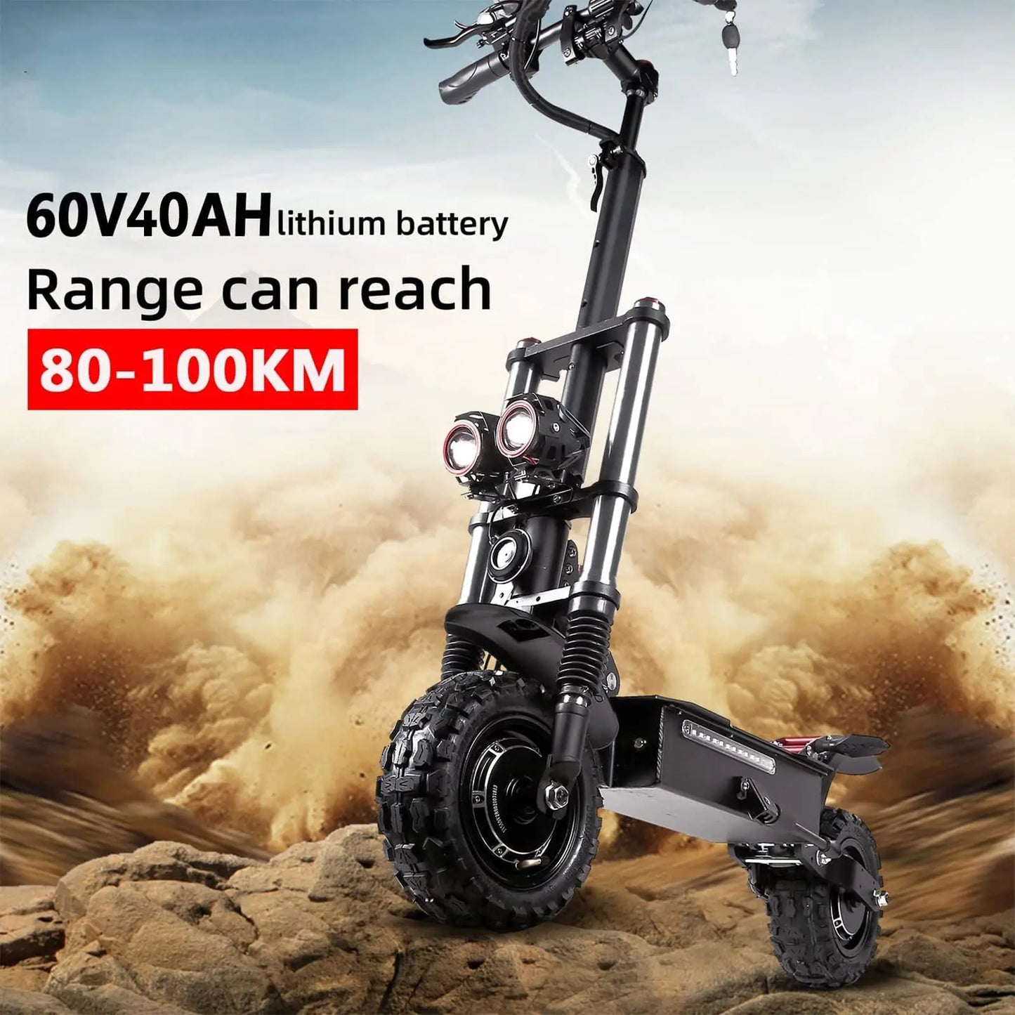 S3 6000W Adults Off Road Electric Scooter HWWH E-Scooter HWWHESCOOTER