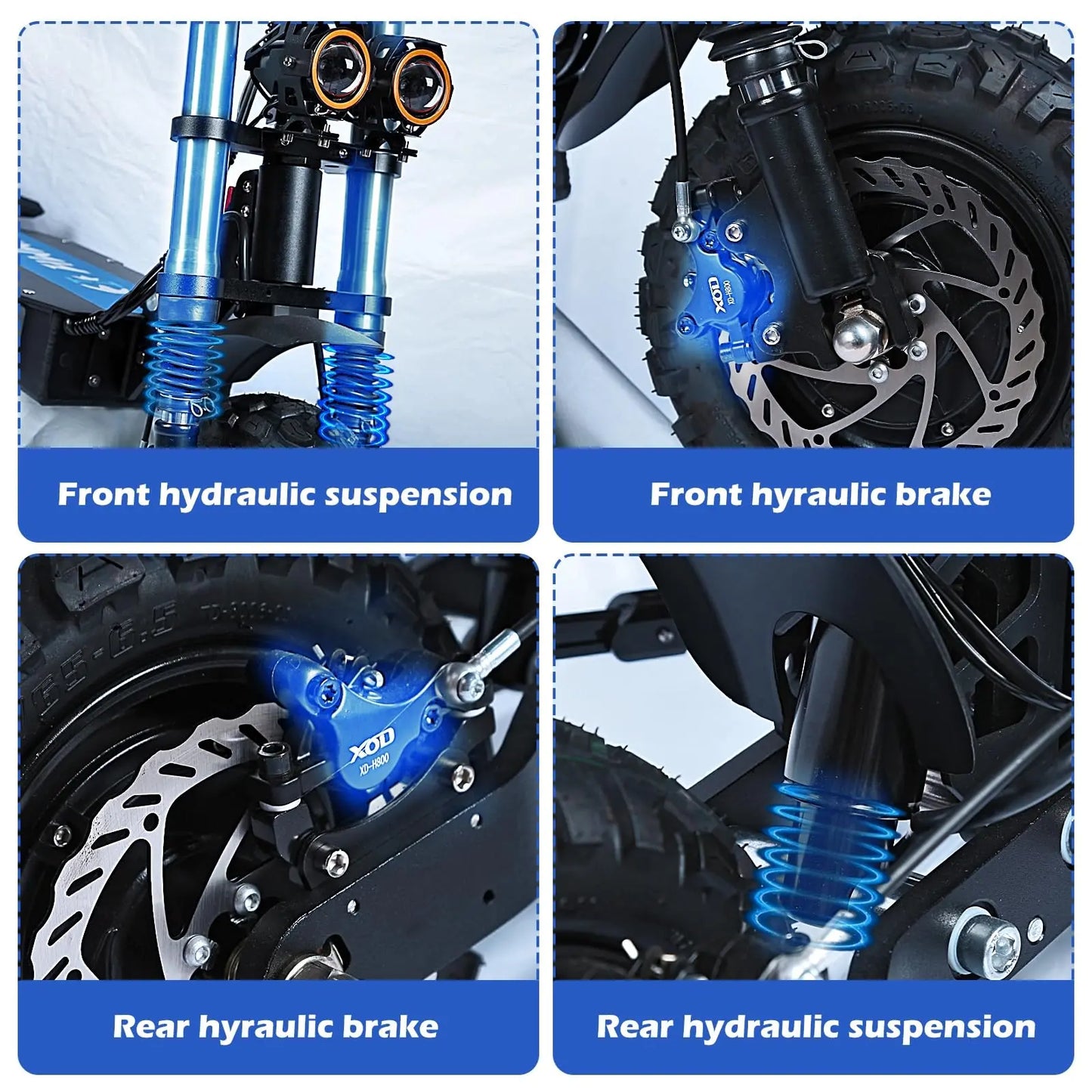 S3ZB-2 6000W Folding Off-road Electric Scooter HWWH E-Scooter HWWHESCOOTER