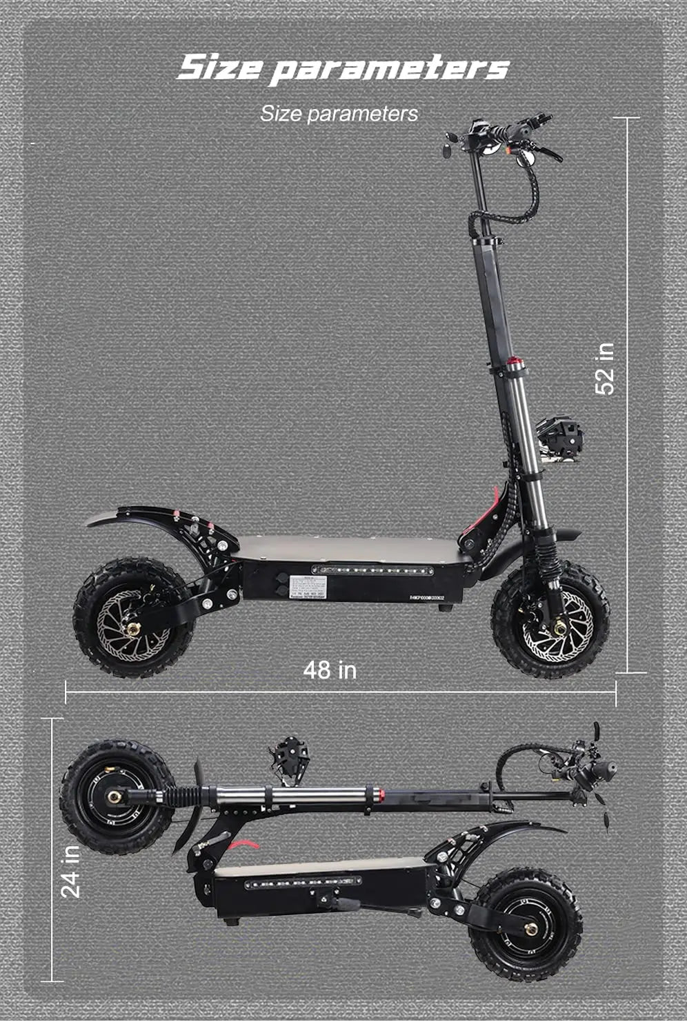 S3 6000W Adults Off Road Electric Scooter HWWH E-Scooter HWWHESCOOTER