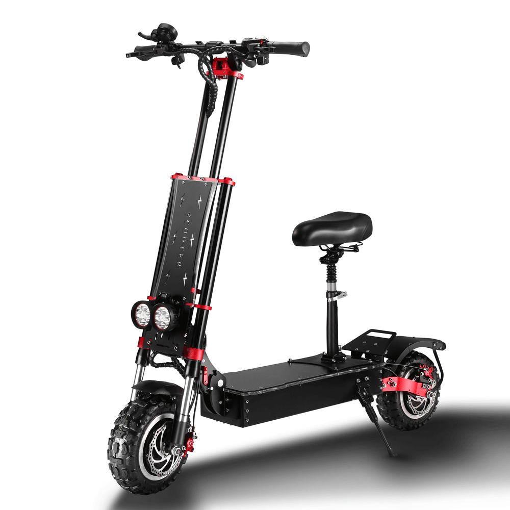 HWWH Electric Scooter Off-Road Folding Electric Scooter for Adult 11 Inch Dual Motor Gas Anette Rotary Start NFC Lithium Battery 60V/40AH 85KM/h Duration S4