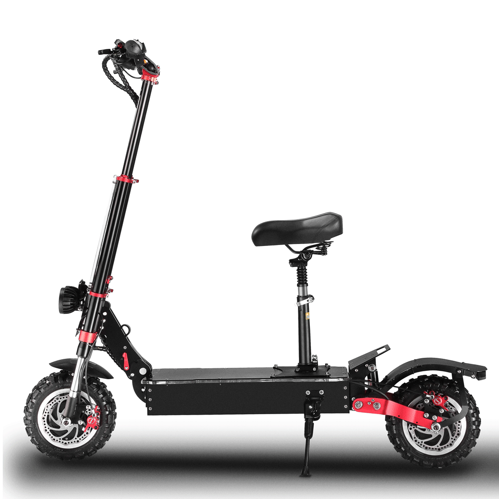 HWWH Electric Scooter Off-Road Folding Electric Scooter for Adult 11 Inch Dual Motor Gas Anette Rotary Start NFC Lithium Battery 60V/40AH 85KM/h Duration S4