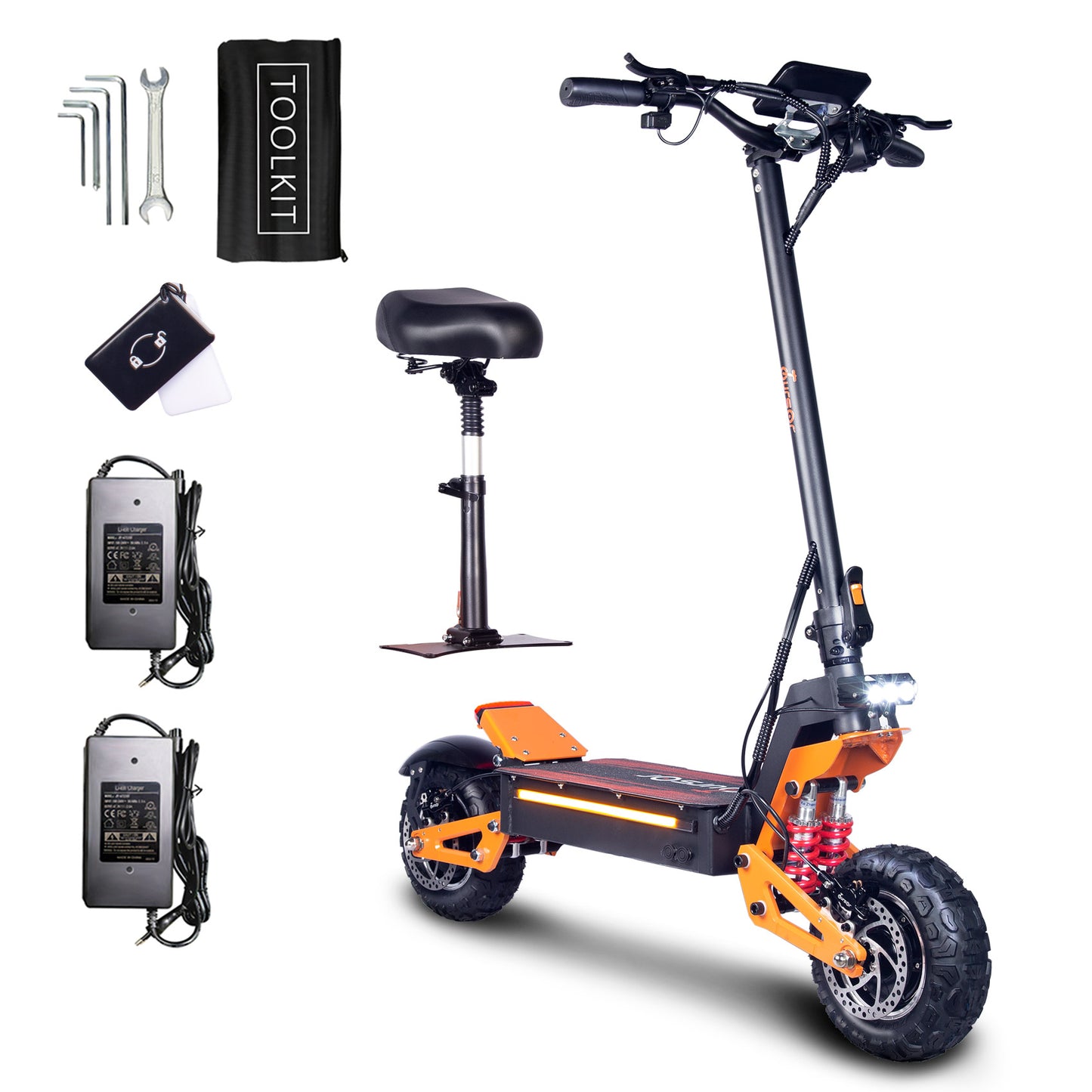 HWWH X5 Off Road Electric Scooter Adult E-Scooter 6000W 85km/h 11inch Dual Motors Thumb Accelerator Speed limit can be set Foldable C-type Suspension 60V 40Ah Lithium Battery 200kg Load