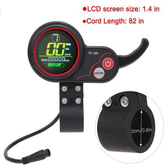 Electric scooter LCD instrument accelerator 2-in-1 thumb throttle
