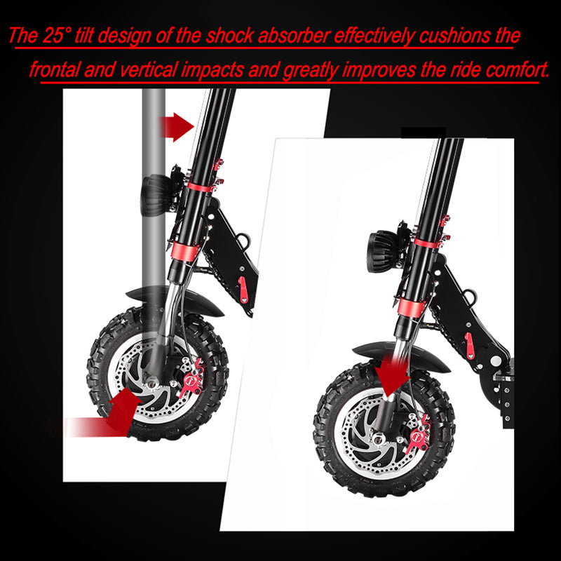 HWWH Electric Scooter Off-Road Folding Electric Scooter for Adult 11 Inch Dual Motor Gas Anette Rotary Start NFC Lithium Battery 60V/40AH 85KM/h Duration S4