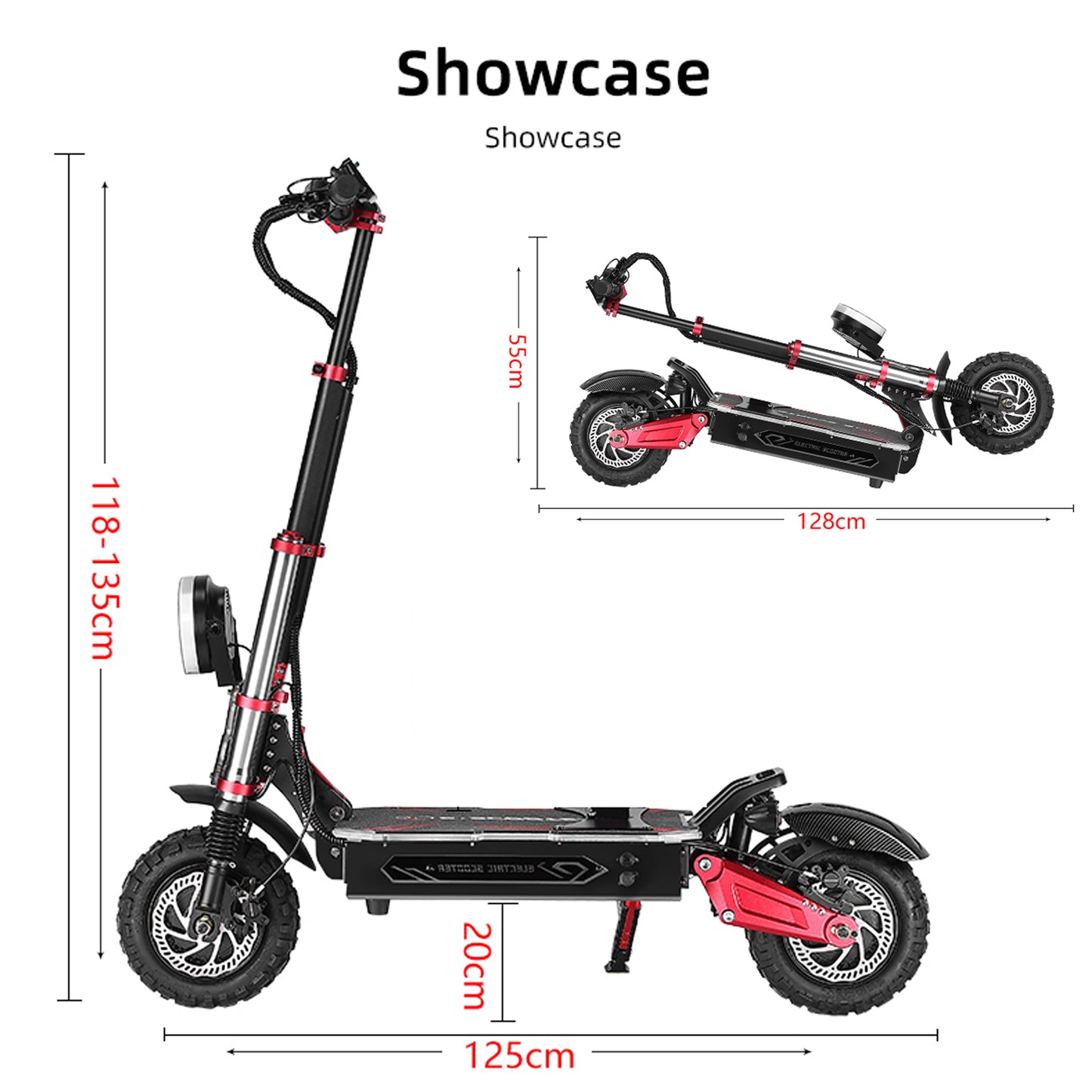 HWWH D6 Best Dual-Drive Off-Road Smart Adult Hand Electric Scooter