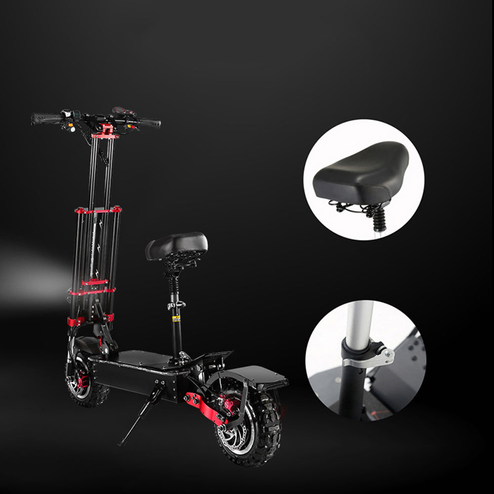 HWWH Electric Scooter Off-Road Folding Electric Scooter for Adult 11 Inch Dual Motor Gas Anette Rotary Start NFC Lithium Battery 60V/40AH 85KM/h Duration S4