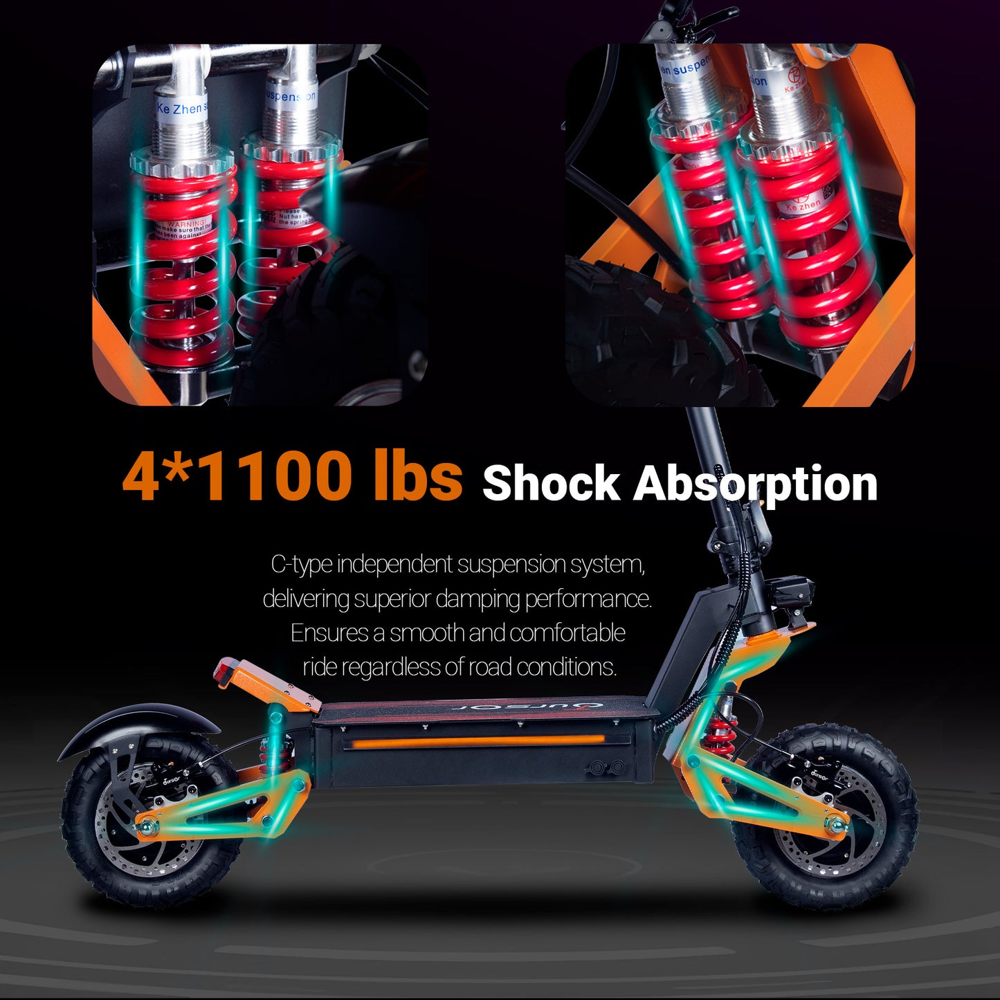 HWWH X5 Off Road Electric Scooter Adult E-Scooter 6000W 85km/h 11inch Dual Motors Thumb Accelerator Speed limit can be set Foldable C-type Suspension 60V 40Ah Lithium Battery 200kg Load