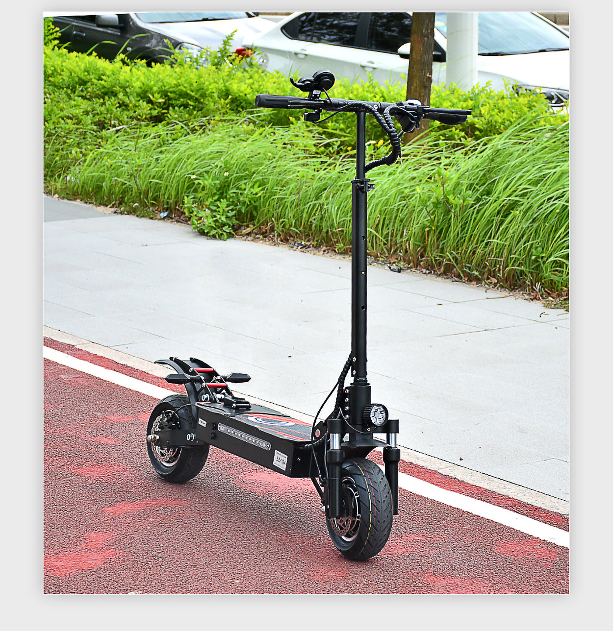 HWWH P7 Electric Scooter Adult Folding Electric Scooter Dual Motor Dual Suspension 52V/19Ah Lithium Battery 150kg Load