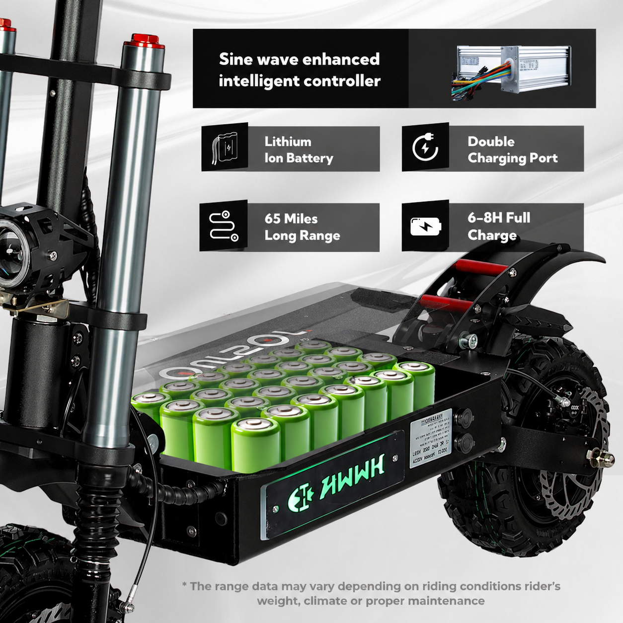 HWWH S3 professional Adults Off Road Two Wheel Electric Scooter