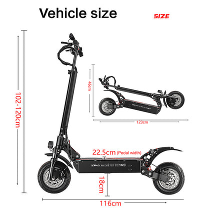 HWWH X7 – Klappbarer Offroad-Elektro-Scooter mit zwei Rädern für Erwachsene